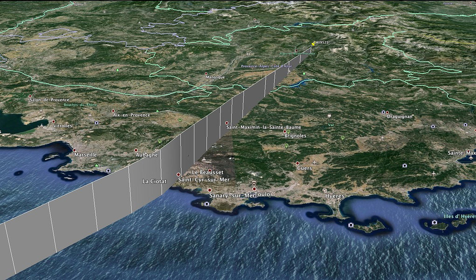 El mapa de la zona donde se ha producido el accidente del Airbus de Germanwings es de difícil acceso