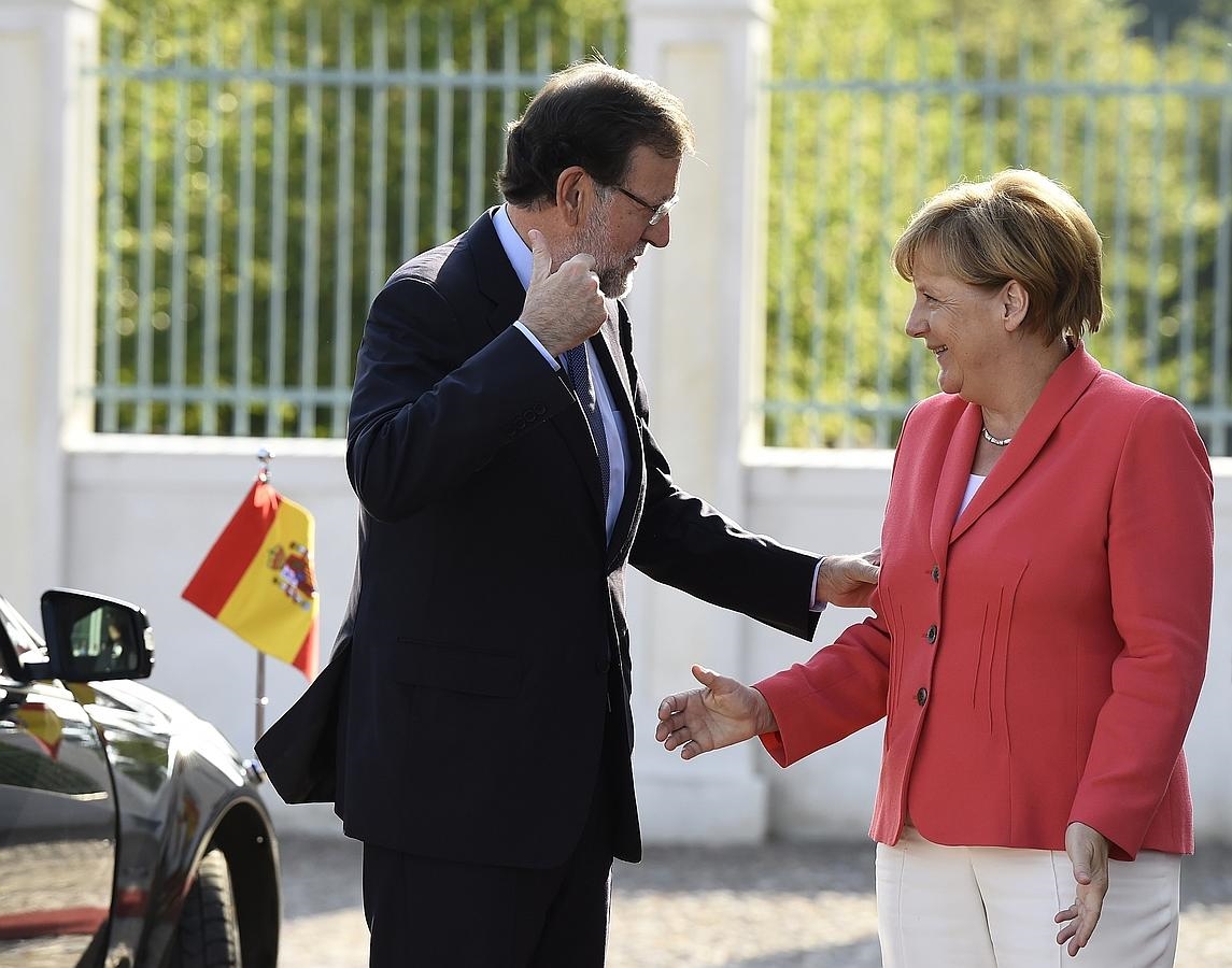 La canciller alemana, Angela Merkel, ha recibido este lunes al presidente del Gobierno español, Mariano Rajoy