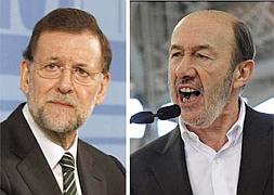 Rajoy y Rubalcaba abren la batalla ms reida por Andaluca