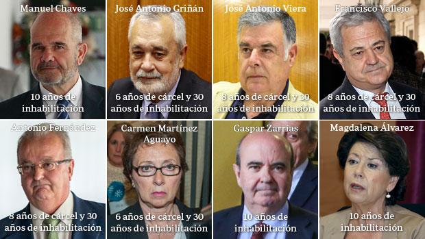 Un cuarto de siglo de Gobierno andaluz en el banquillo 