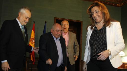 Griñán y Susana Díaz, con Pastrana y Carbonero