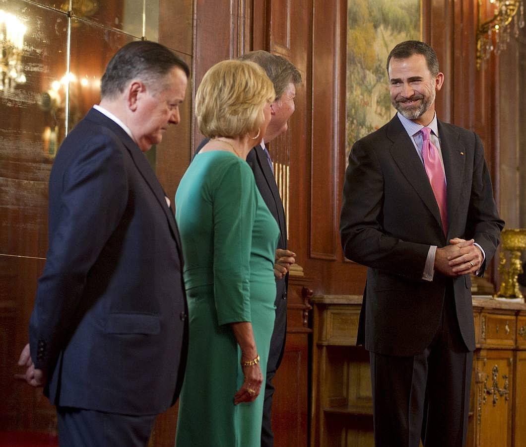 En el Casino de Madrid, junto a Don Felipe en clausura el VII foro hispano alemán, en 2013