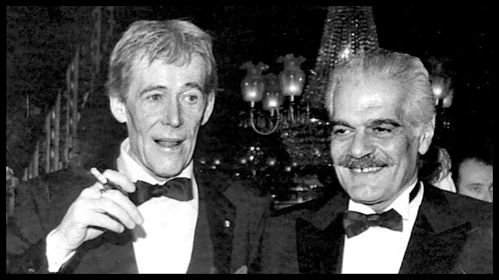 O'Toole y Sharif en los años 90. Ambos se hicieron buenos amigos a partir del rodaje de «Lawrence de Arabia»