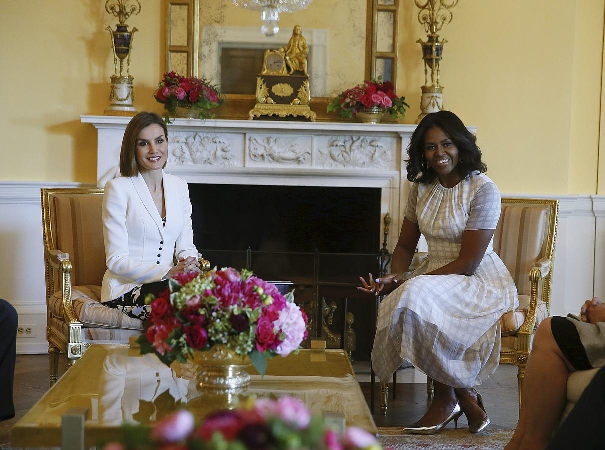 La Reina y la primera dama estadounidense conversaron sobre la iniciativa Let’s move!